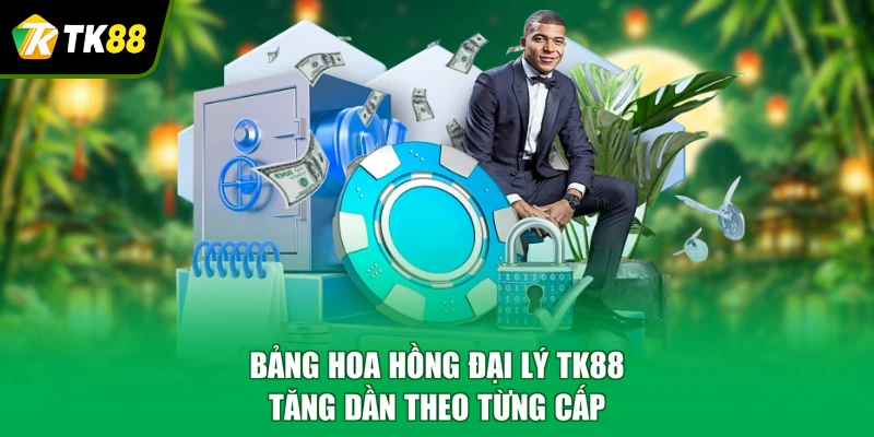 Bảng hoa hồng đại lý TK88 tăng dần theo từng cấp