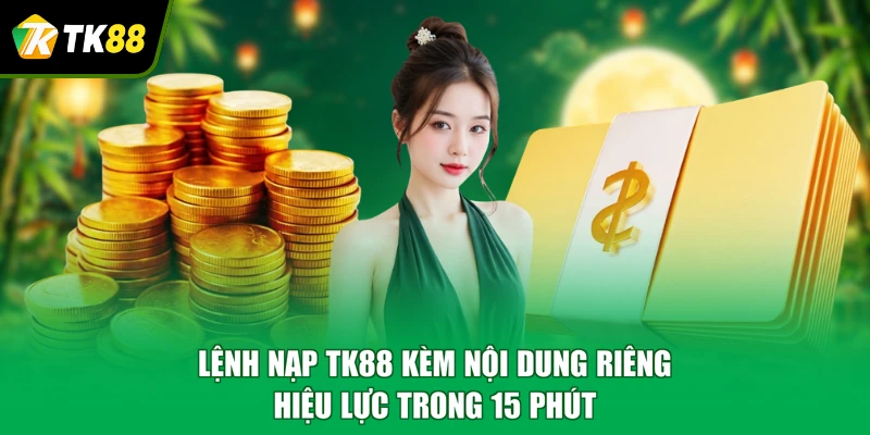 Lệnh nạp TK88 kèm nội dung riêng, hiệu lực trong 15 phút