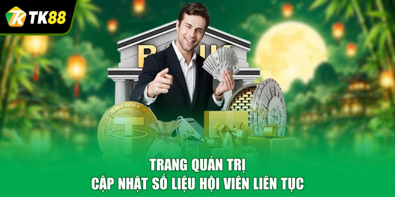 Trang quản trị cập nhật số liệu hội viên liên tục